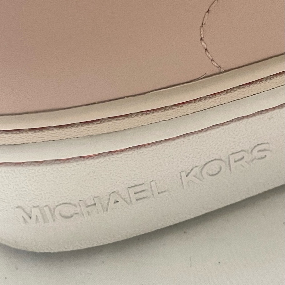 MICHAEL KORS BLUSH PINK LEATHER LACE UP SNEAKERS SIZE 10 - Picture 10 of 14